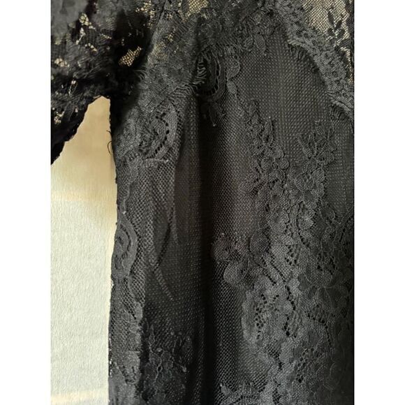 LULUS women’s black pure genius sheer lace top - Picture 8 of 8